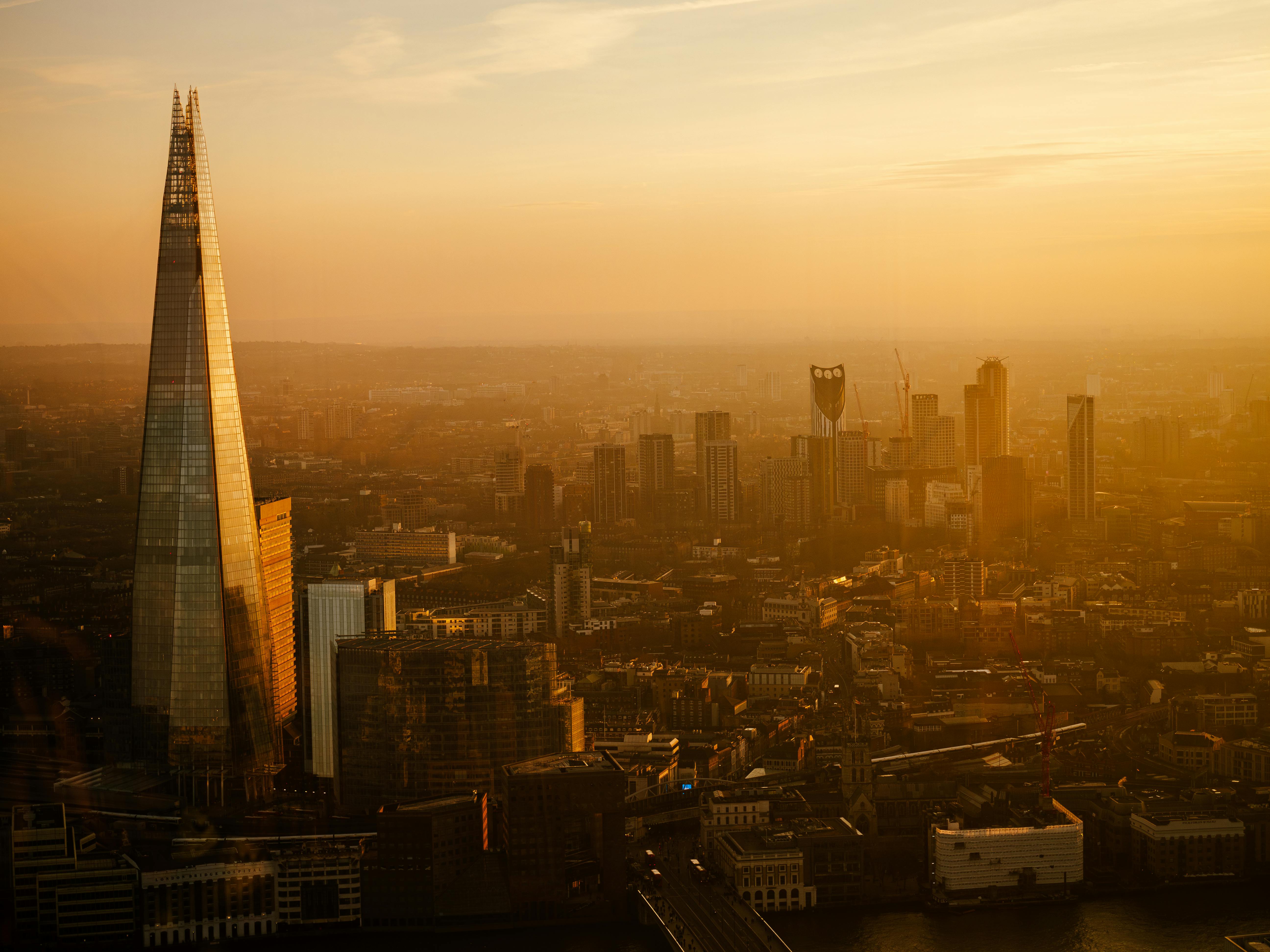 London skyline with the Shard